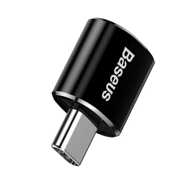 BASEUS Mini USB Hunn til Type-c Hann Adapter Konverter - Svart