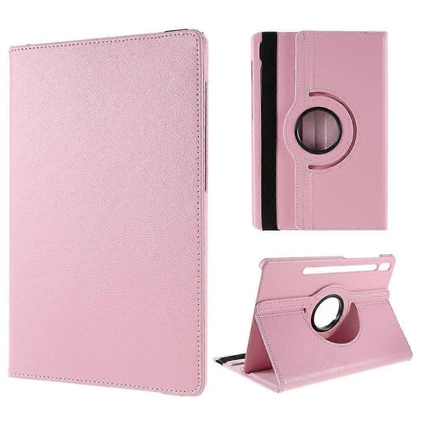 Til Samsung Galaxy Tab S10 FE+ Etui Roterende Stativ PU Læder+PC Tablet Cover med Elastikbånd