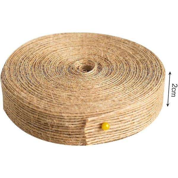 20M Jute Burlap Ribbon - Naturlig håndverksbånd for gaveinnpakning og bryllupsdekor