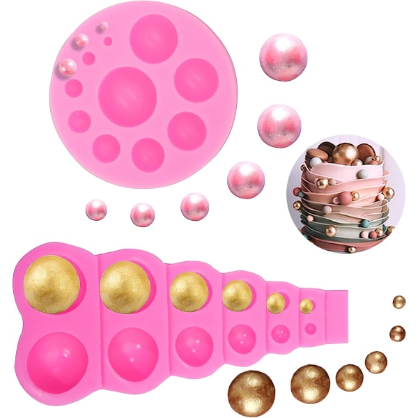 Gör-det-själv 3D form boll pärla halvklot choklad molds tårtdekorering socker lollipop form