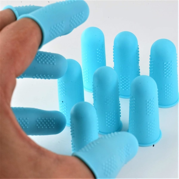 Fingerskydd 12-pack silikon non-stick fingerskydd för varmt lim/sömnad/vax/kolofonium/harts/honung