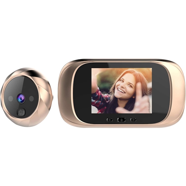 Digital Dörrklocka - 2.8'' - LCD-Skärm - Nattseende - Digital Dörrmonitor Guld