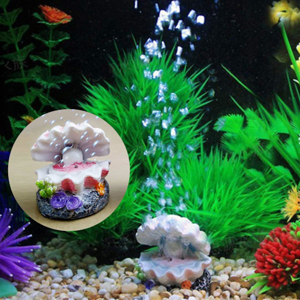 Fisketank skall perle gass stein gass stein harpiks sjøskjell ornamenter akvarium undervannslandskap