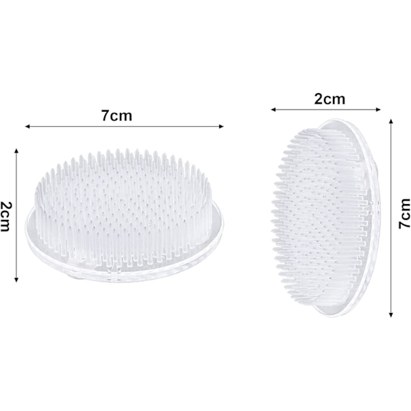 Blomsterfrosk, 2 stk Runde Klar Plast Blomsterfrosk Holder med 3 Sugkopper for Blomsterhåndverk