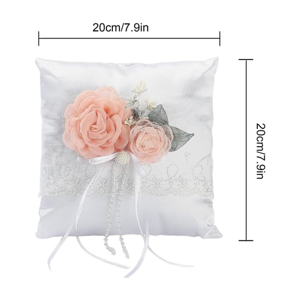 Blomsterflicka Korg Ring Bärare Kudde Set Blomma Värdesätta Bröllop Blomkorg