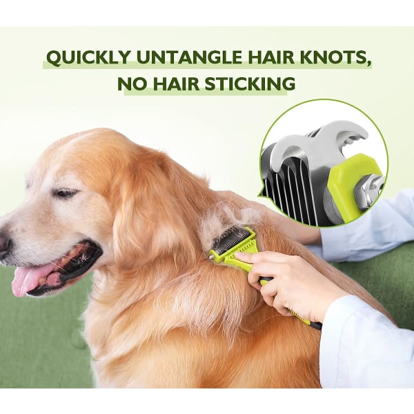 Hundborste Kattborste, professionell hundborste för hundborste och långt hår, hundborste för hund och katt, som effektivt minskar håravfall med upp till 95 %