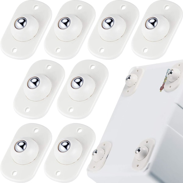Selvklæbende Caster Wheels Mini Swivel Wheels Rustfrit Stål Pasta Universalhjul 360 Graders Rotation