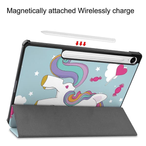 For Samsung Galaxy Tab S10 FE/S9 FE Deksel Mønstertrykk Lær Stativ Tablet Cover