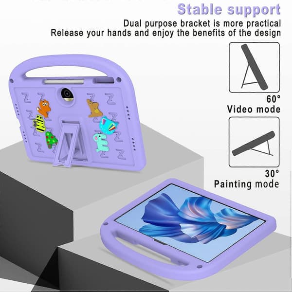Stativfodral för Honor Pad 9 EVA+PC Tablet Skyddsfodral med Axelrem - Lila
