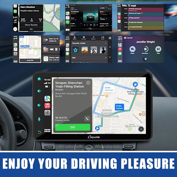 Trådlös Carplay Adapter, 2025 Uppgradering 2 i 1 Smart Car Box Konverterar Kabelansluten till Trådlös för Android Auto/Carplay, Automatisk Anslutning Gold