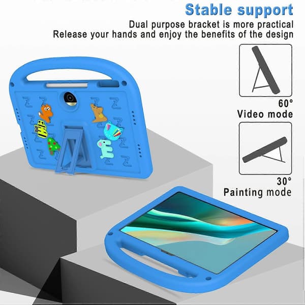 Stödfodral för Honor Pad 9 EVA+PC Tablet Skyddsfodral med Axelrem - Blå