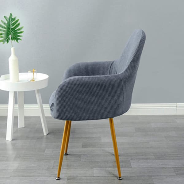 Elastiskt stolsöverdrag, restaurang- och kontorsstolsöverdrag, skyddande överdrag dark grey