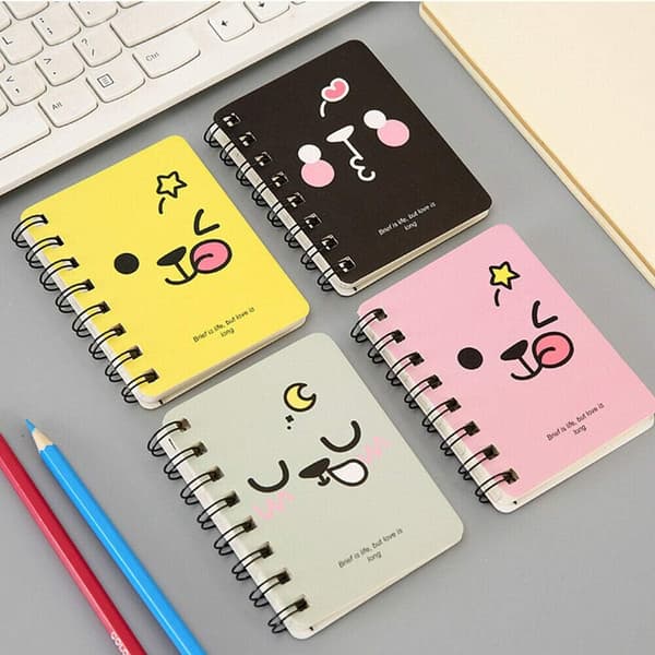 1x A7 (8x10,5 cm) Spiral Notebook, 160 sider Løs-blad Notebook Notepad, til kontorartikler set 2