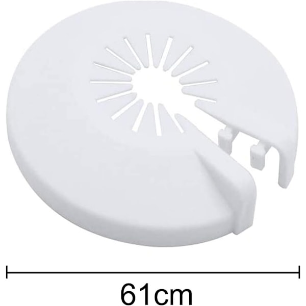 30 stk. radiatorrørsdæksler, varmerørsbøjler, plastdæksler til rør med diameter 8-22 mm, åbnelige rosetter, rørklap