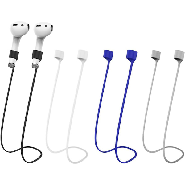 AirPods magnetisk anti-tabt strop, farverig blød silikone sports snor, nakkestrop