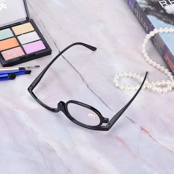 Sminkglasögon, förstoringsglasögon för ögonmakeup, enkelsidiga roterande glasögon (400)