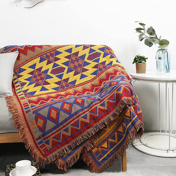 Sofatæppe, Sofakast, Sengetæppe, Rejsetæppe, Dekorativt tæppe, 130cm*180cm