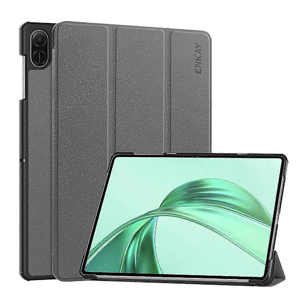 Til Honor Pad X8a Trifold Stand Cover PU Læder+PC Tablet Case - Grå