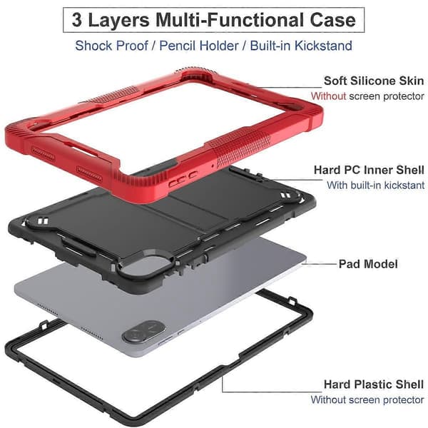 Skyddsfodral för Honor Pad X9 med Ställ Stöttåligt Silikon+PC Tablet Skydd