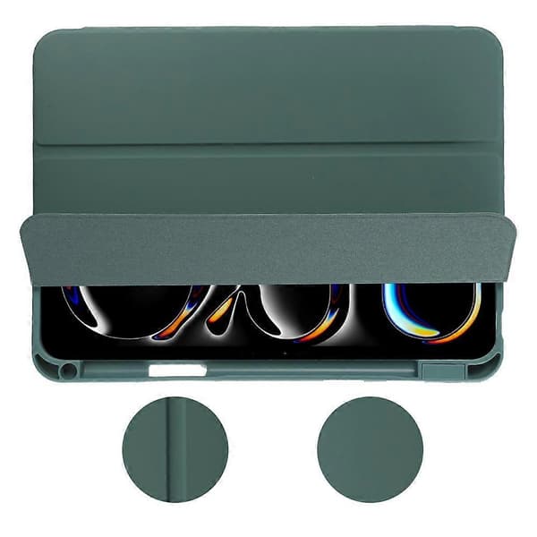 Beskyttende etui til iPad Pro 13 (2024) Tri-Fold Stand PU Læder Tablet Cover