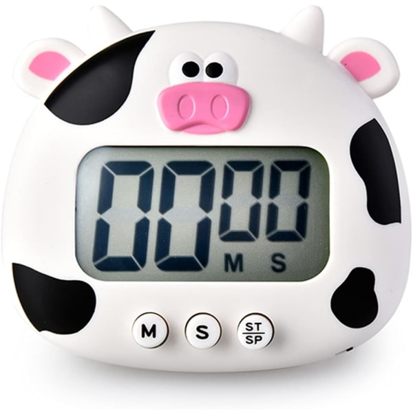 Kök Timer, Digital Klocka med Magnet, LCD Stor Skärm Visuell Klocka för Matlagning Baka Sport Spel white 7.56 x 5.51 x 2.01 inches