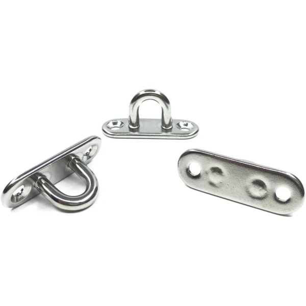 8 kpl ruostumattomasta teräksestä valmistettua 1,8 tuuman silmälevyä U-koukkuja + 8 kpl ruostumattomasta teräksestä valmistettua pikalukkoa, Marine Hardware Staple Hook Loop ruuveilla