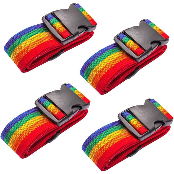 Luggage Straps Heavy Duty Travel Luggage Strap 4 Pcs Adjustable Suitcase Belts Travel Accessories