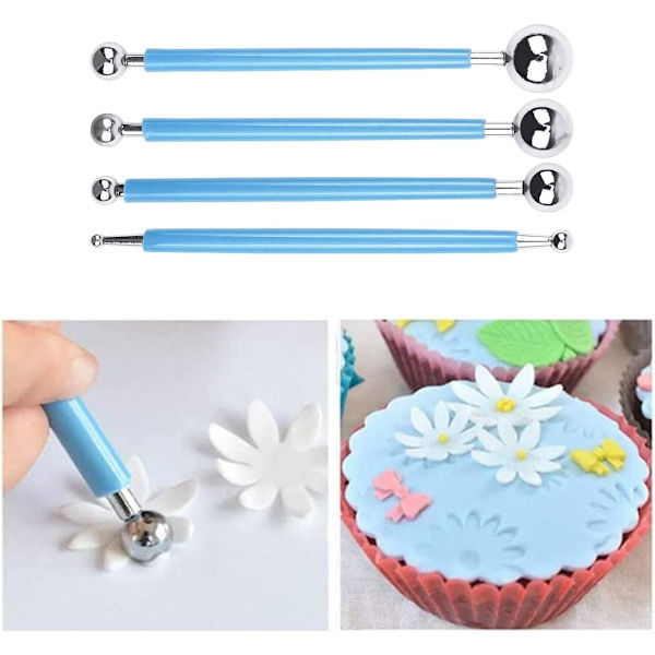 Modellering bollverktyg, metallboll stylus lera keramik keramik skulpteringsverktyg set skulpteringsbollverktyg keramikverktyg lera skulpteringsverktyg set