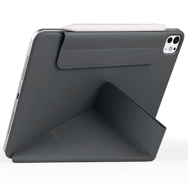 Etui til iPad Pro 13 (2024) PC+PU Læder Origami Stand Magnetisk Tablet Cover - Sort