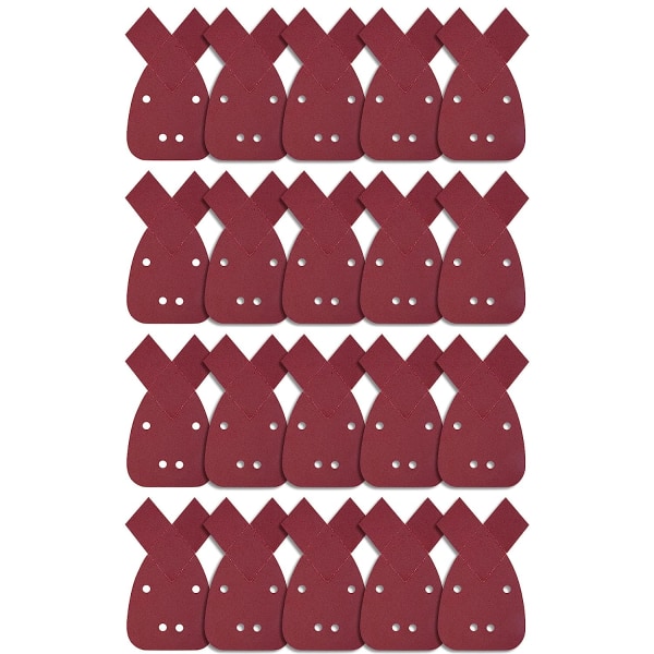 20 stycken slipskivor Trianglar Slipskivor 180 korn Musslipark Sandpapper för Black and Decker Detail Palm Sander