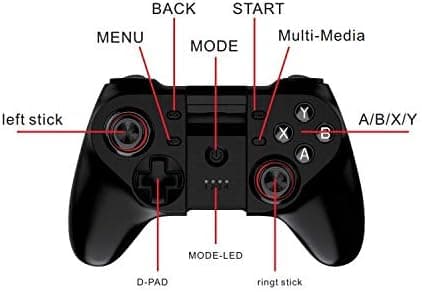 Mobilspilcontroller, trådløs Bluetooth Gamepad Joystick Multimedia Game Controller
