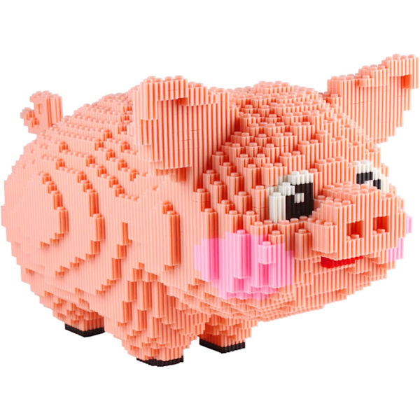 Mikro Byggeklodser Mini Kæledyrs Byggelegetøj Klodser til børn Pig model 2844