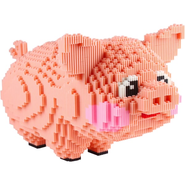 Mikro-rakennuspalikat Mini Lemmikki Rakennuslelutiilet lapsille Pig model 2844