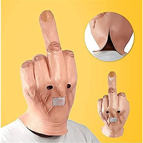 Läskig helmask, läskig långfinger Halloween-mask i latex för hela huvudet, kostymfest Cosplay