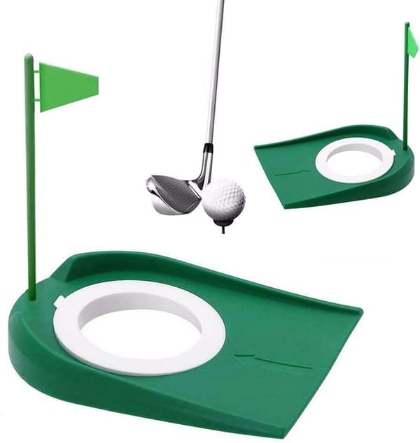 Golfputterkopp och flaggstångsputter träningshål allround ansiktsjustering övningsgolf