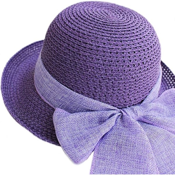 Solhat, Kvinders Halmhat Foldbar Hat Bredbremmet Solhat Sommer Strandhatte til Kvinder