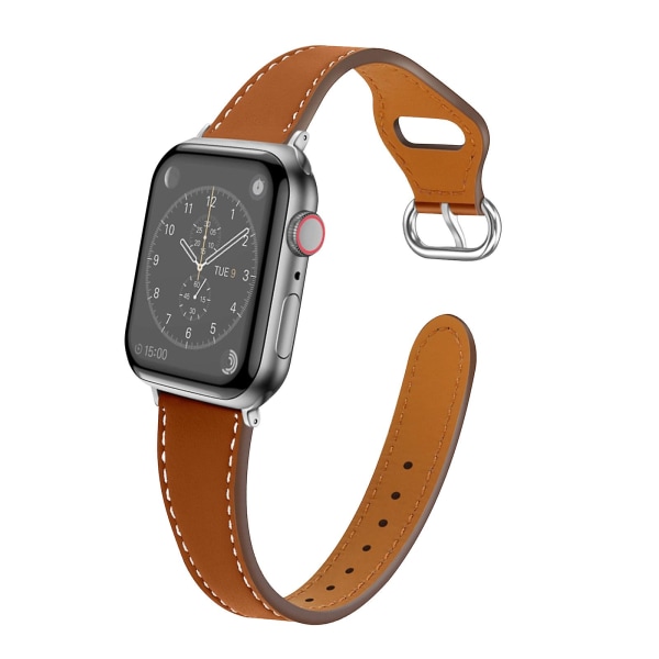 Strap for Apple Watch 42/44/45mm Faux-leather Brown