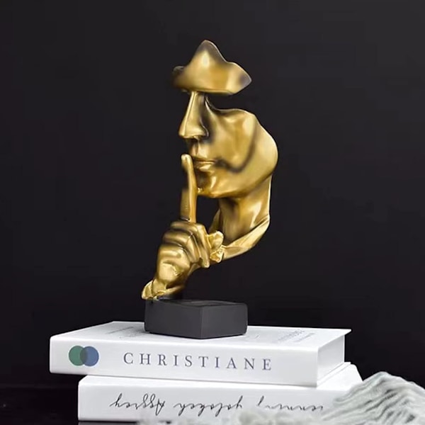 Modern inredning för vardagsrum - Gyllene skulptur - Vattentät - Stabil placering - Lämplig för att dekorera ditt vardagsrum, bar, sovrum, kontor.