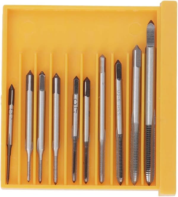 10 st Micro Taps för klocktappning, Mini Spiral Fluted Tap Maskin Tap Set