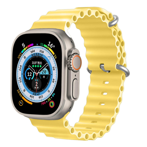 Strap for Apple Watch 45mm / 44mm / 42mm Silicone Adjustable Dux Ducis Yellow