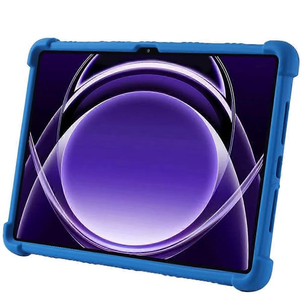 För Realme Pad 2 Lite Silikonfodral med Ställ Robust Skydd - Mörkblå