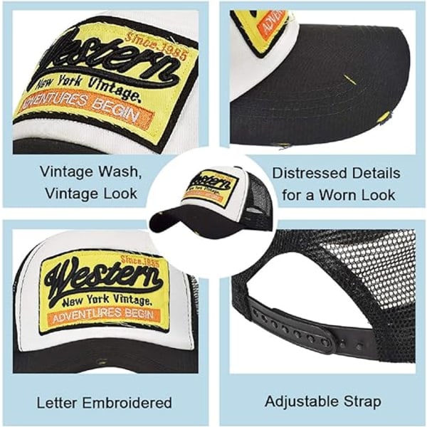 Baseball keps Mesh kepsar Unisex Broderad bokstavslapp Casual kepsar Hip Hop solhattar Black