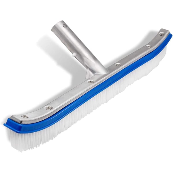 Pool Wall and Tile Brush, 18 Inch Heavy Duty Vinyl Polished Aluminum Back Cleaning Brush Head Designed for Cleaning Walls