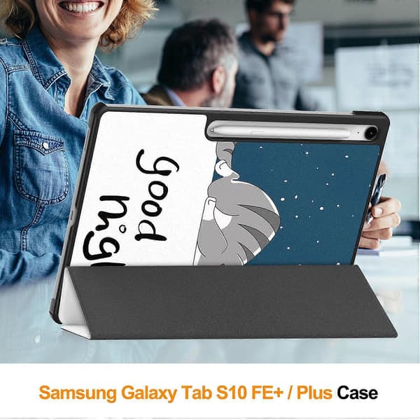 Fodral för Samsung Galaxy Tab S10 FE+ Mönstertryck Läderställ Tablet Skydd