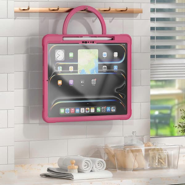Fodral för iPad Pro 13 (2024) Roterande Ställ PC+TPU+Silikon Tablet Skydd