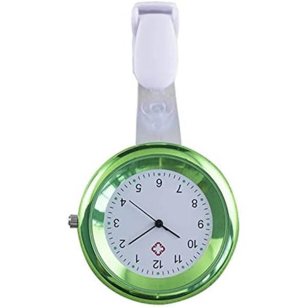 Watch Brosch Silikonklämma Infektionskontroll Design Sjuksköterska Läkare Sjuksköterska Brosch Fob Watch（grön）