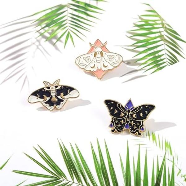 Fjäril emalj pin set cool skräck emalj knappnål brosch