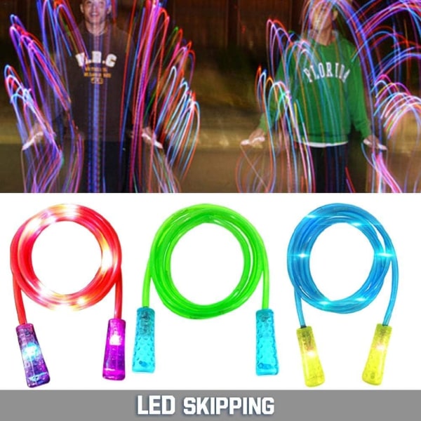 Flashing Glow Jump Rope är en fantastisk leksak för barn eller vuxna Speed ​​Rope är perfekt för konditionsträning hemma Elektroniskt hopparep ，Grön