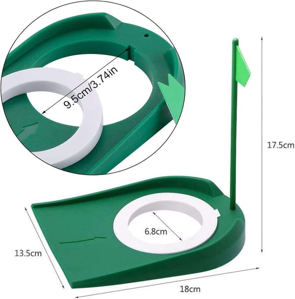 Golfputterkopp och flaggstångsputter träningshål allround ansiktsjustering övningsgolf