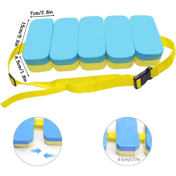 Flytebelte Svømmebelte Hjelpevann Flytebelte Eva Skum Justerbart Svømmebelte for Barn Svømmetrening